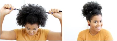 penteado afro puff - Penteados para formatura: diversos penteados, fotos e passo a passo