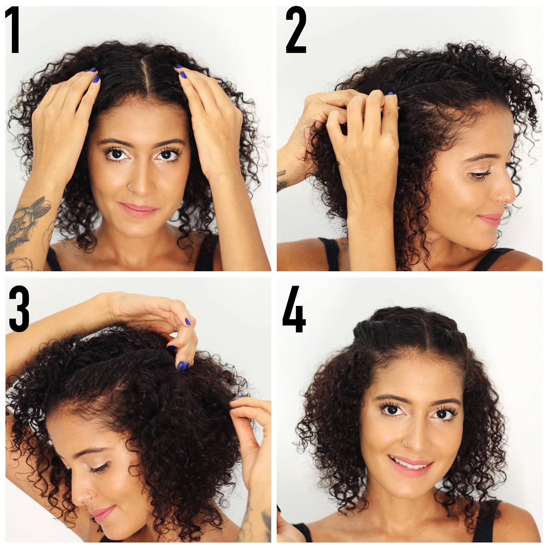 Penteado Para Cabelo Cacheado Curto